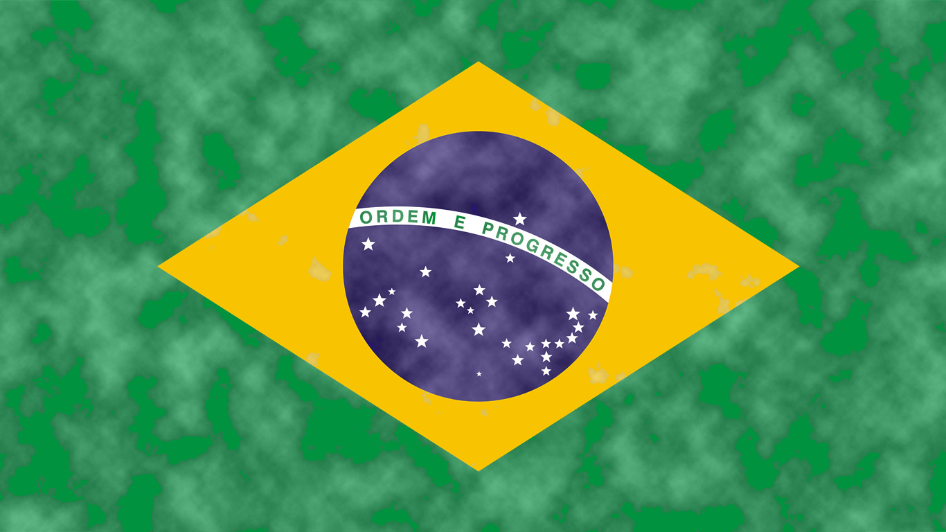 Flagge von Brasilien 011 - Hintergrundbild