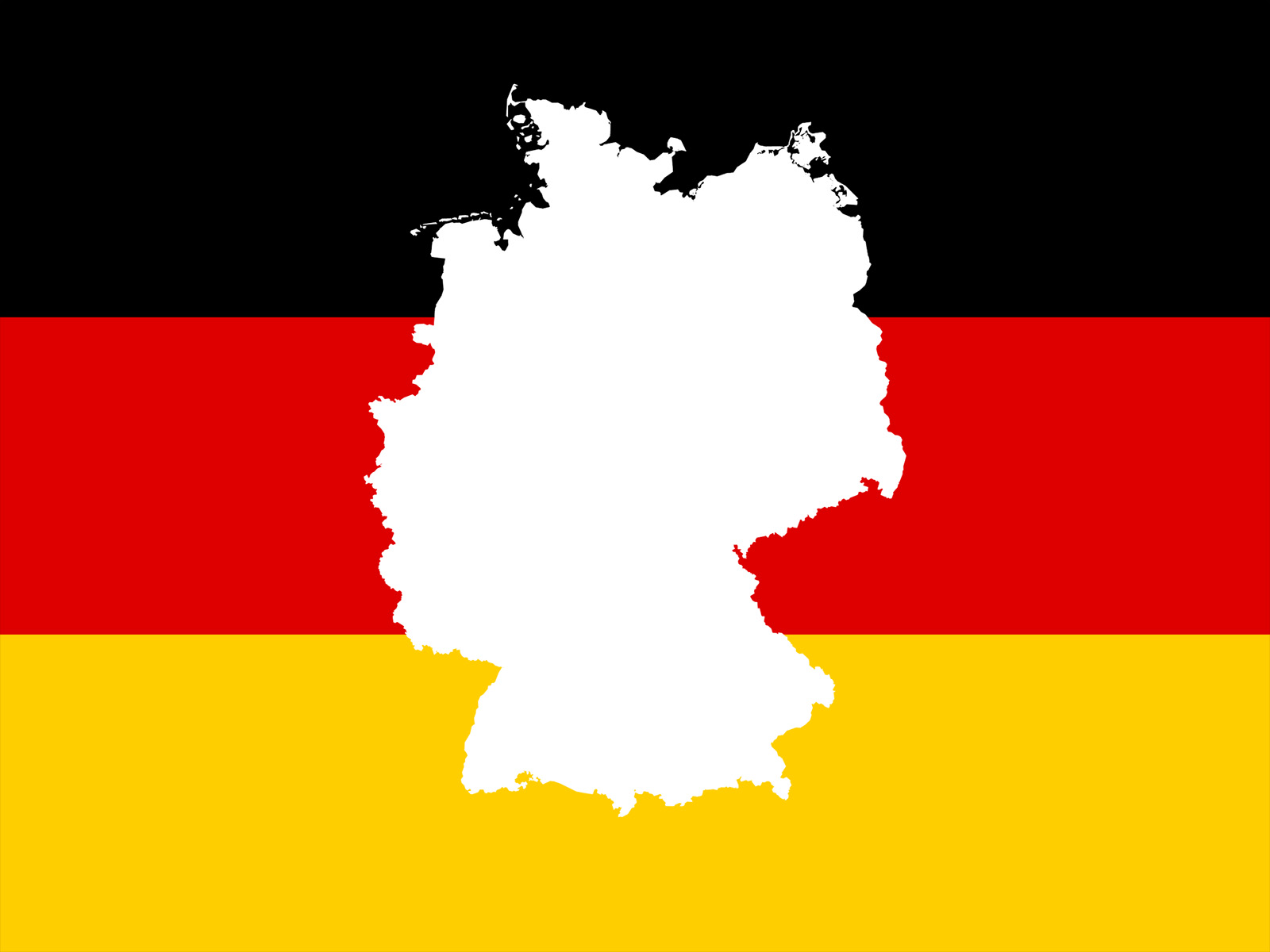 Flagge & Karte Deutschland #001 - Hintergrundbild