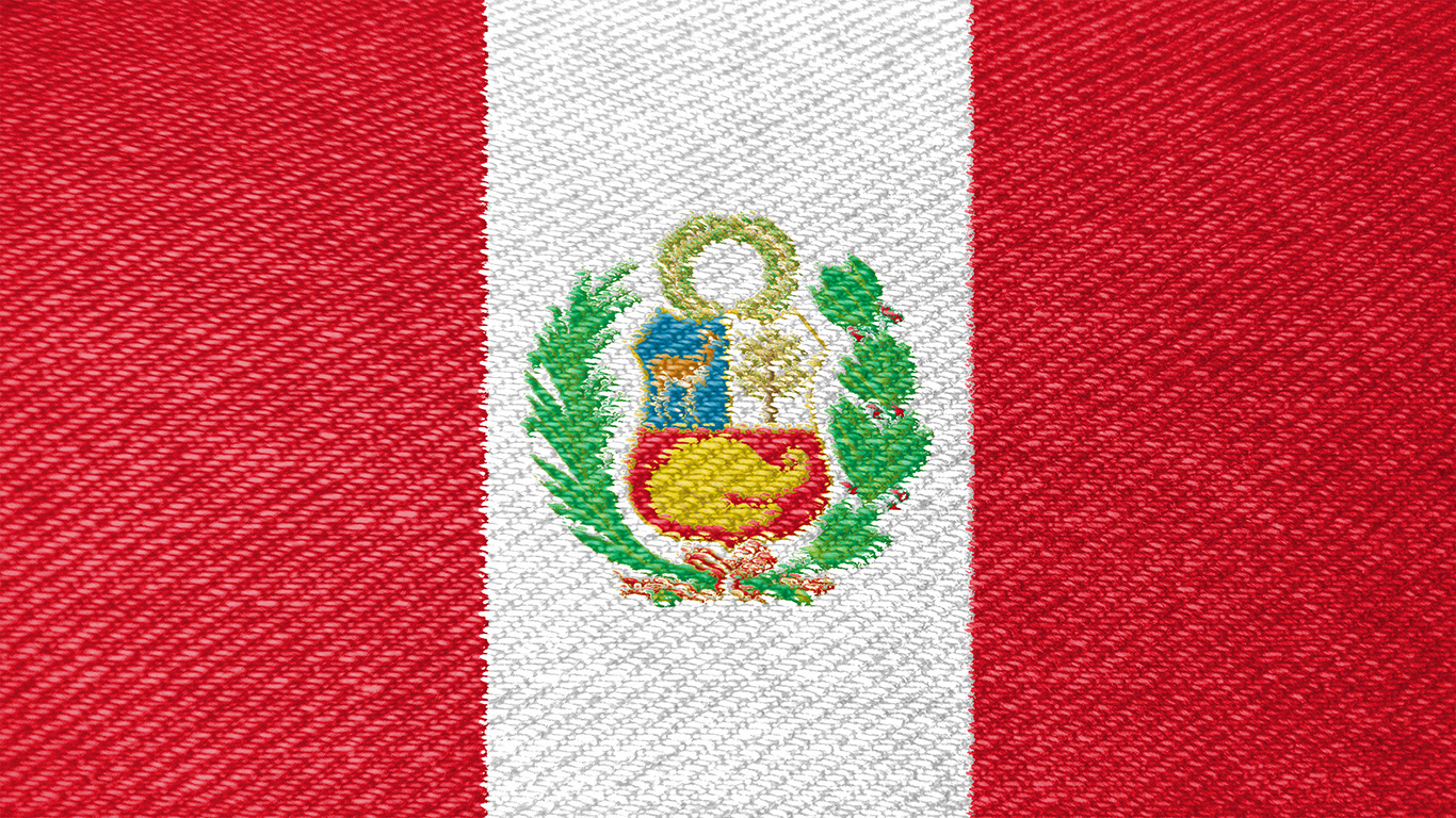 Peru Flagge 002 - Hintergrundbild