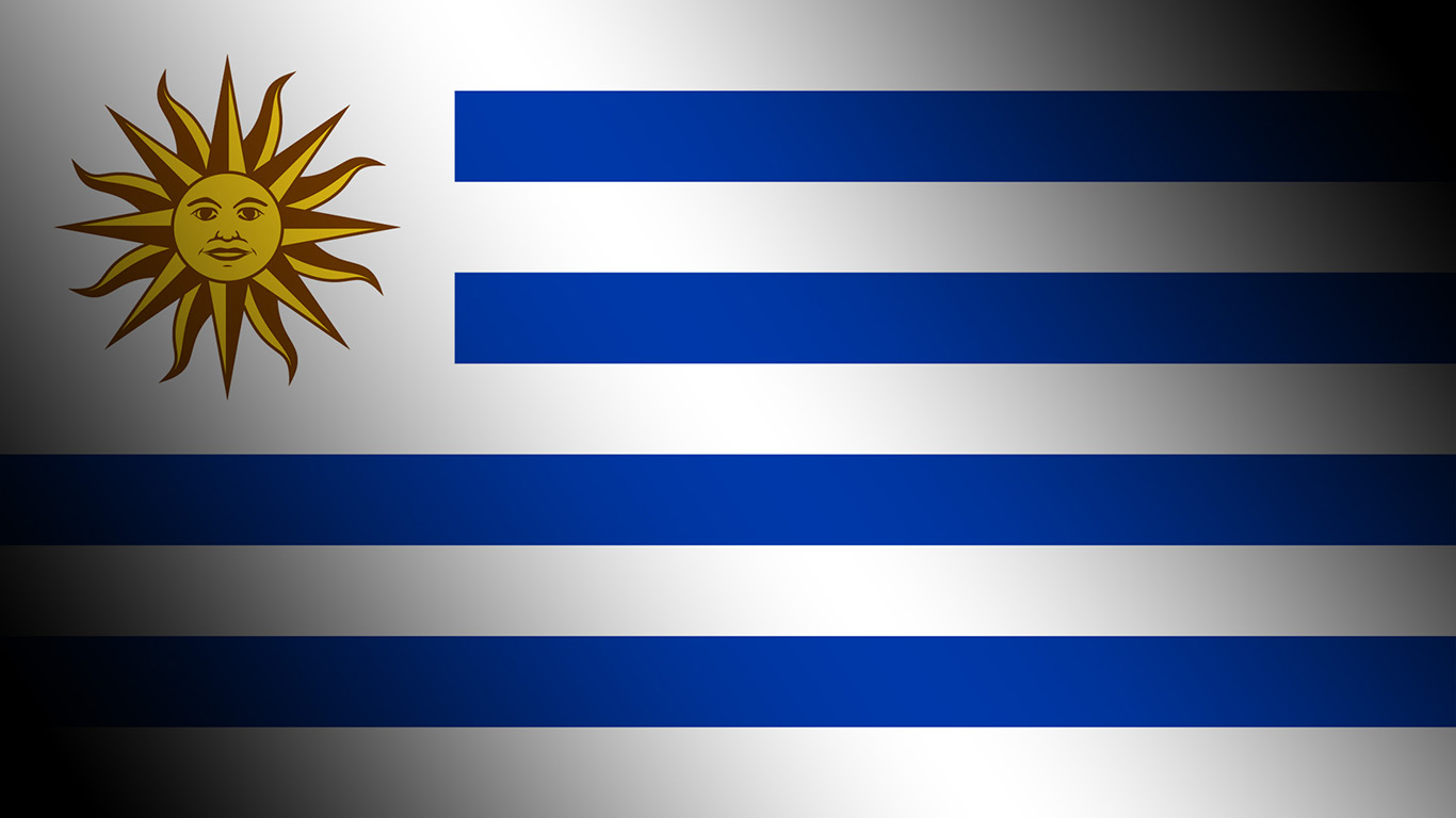 Uruguay Flagge 005 - Hintergrundbild