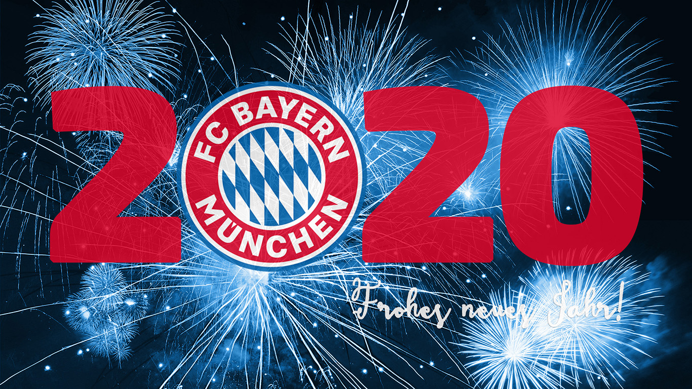 FC Bayern München: Frohes neues Jahr 2020! - Fussball Neujahrsbild