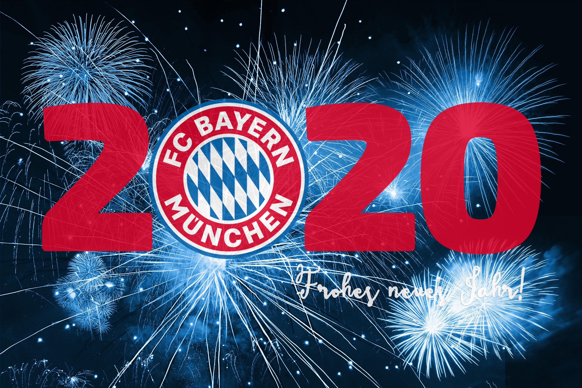 FC Bayern München: Frohes neues Jahr 2020! - Fussball Neujahrsbild