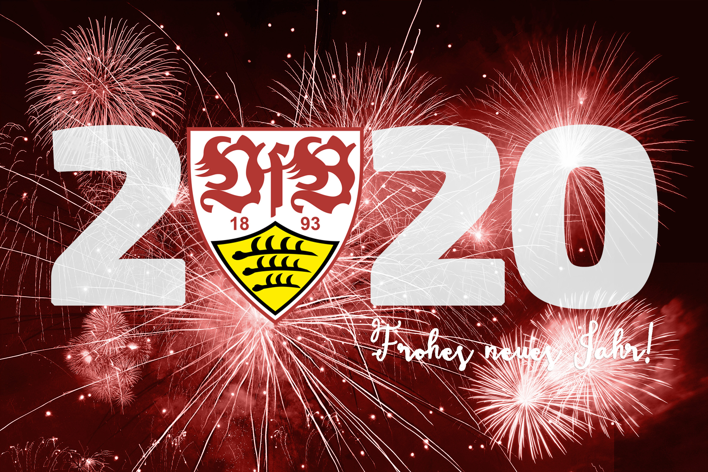 VfB Stuttgart: Frohes neues Jahr 2020! - Fussball Neujahrsbild