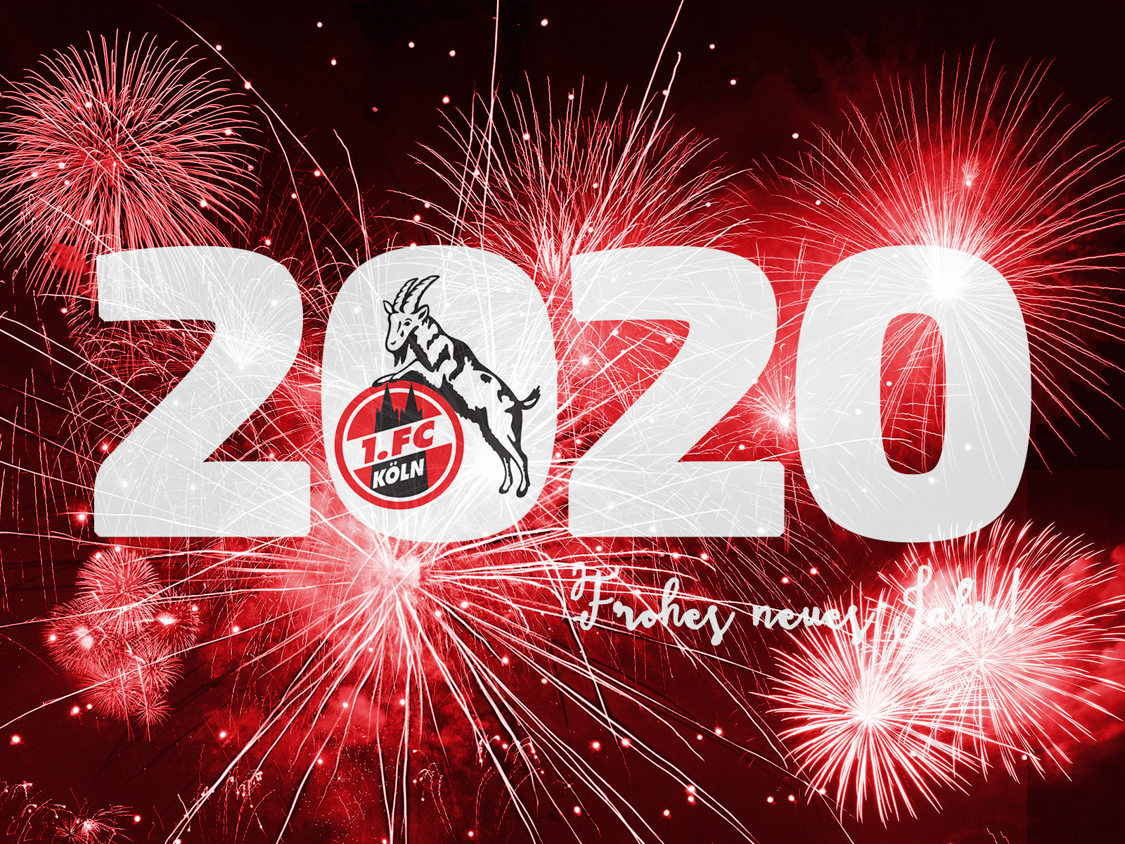 1. FC Köln: Frohes neues Jahr 2020! - Fussball Neujahrsbild