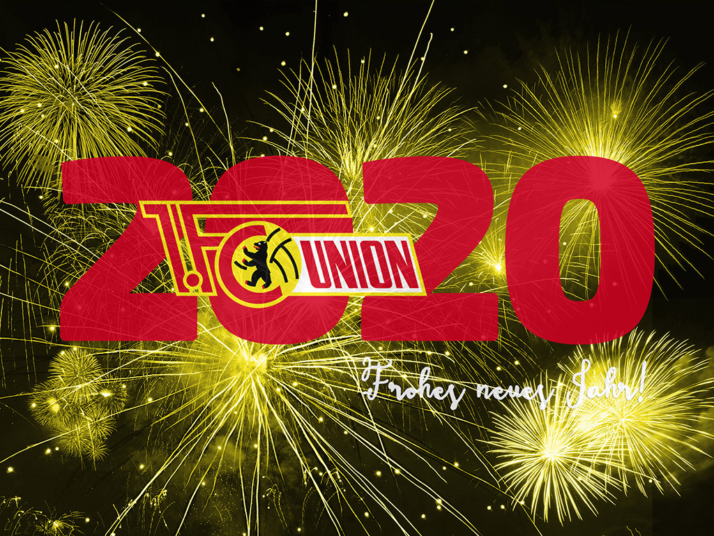 1. FC Union Berlin: Frohes neues Jahr 2020! - Fussball Neujahrsbild