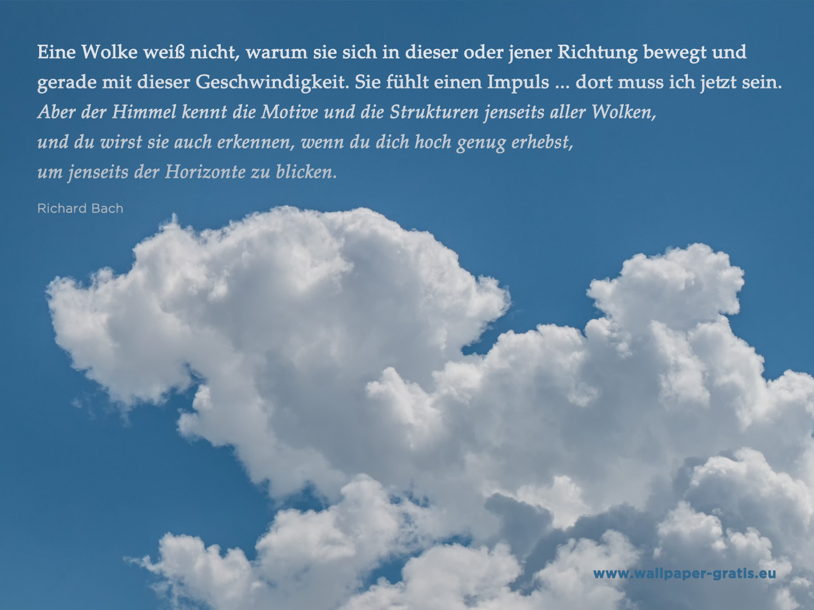 Zitat - Himmel &amp; Wolken #006 - Hintergrundbild