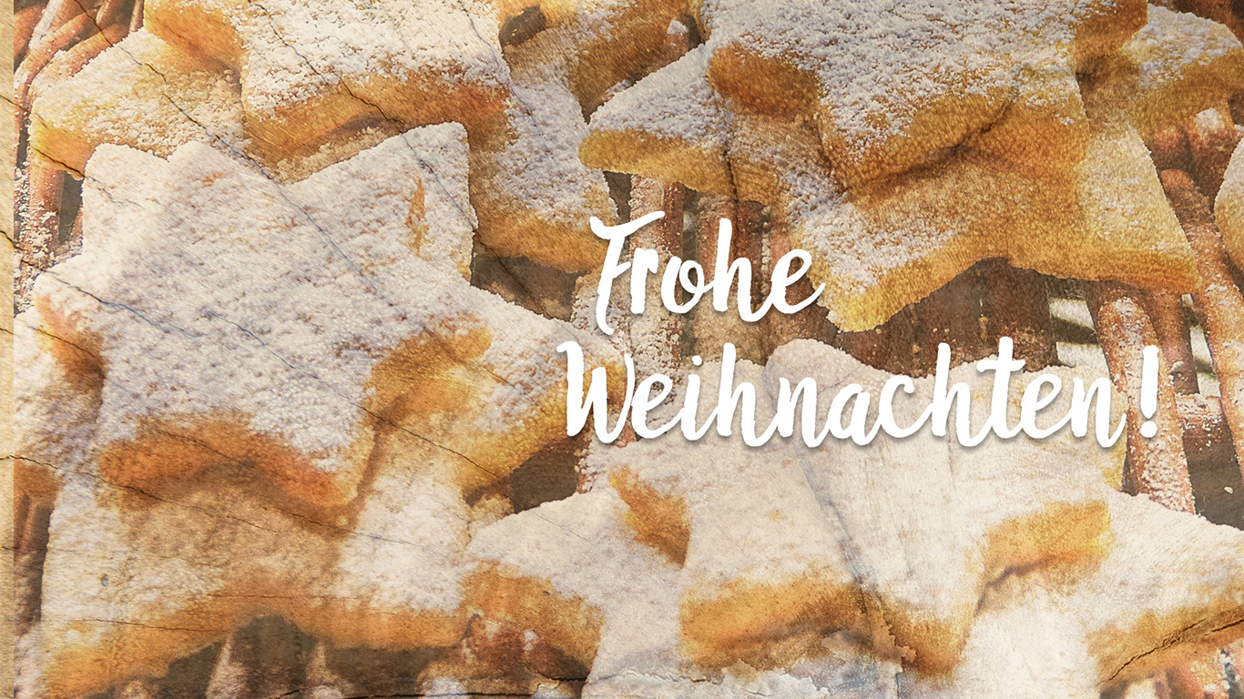 Frohe Weihnachten mit Weihnachtsgebäcken - Weihnachten