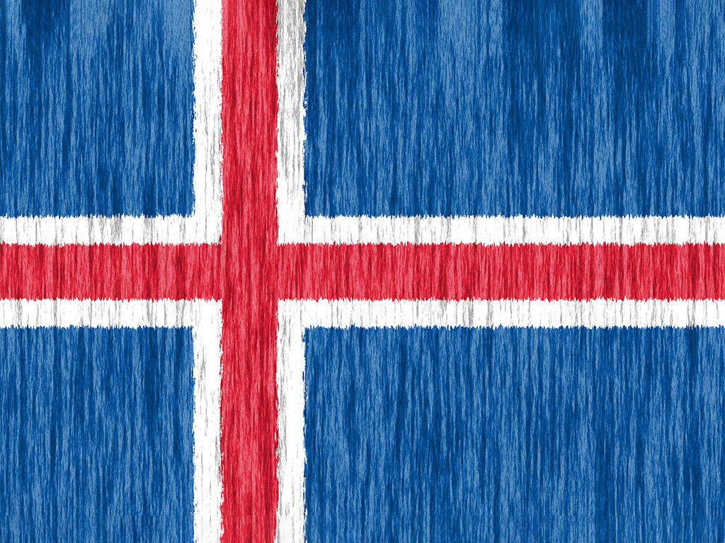 Isländische Flagge 008