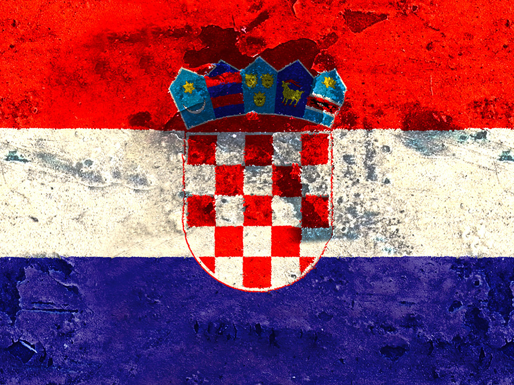 Kroatische Flagge #007