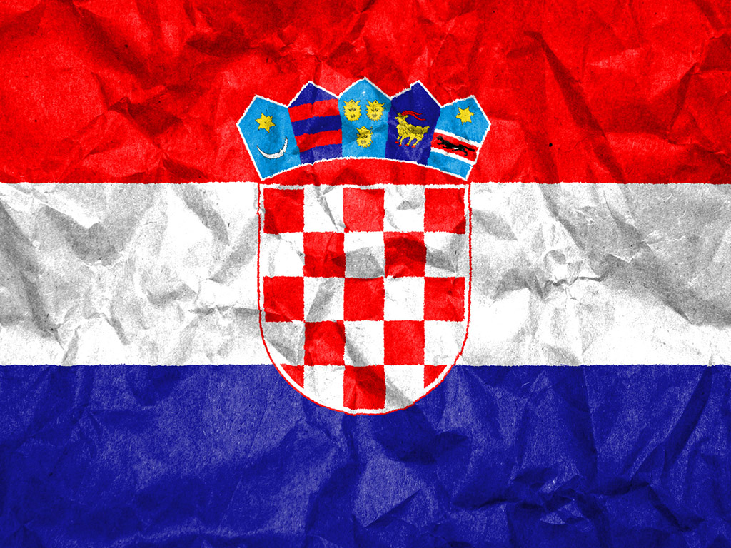 Kroatische Flagge #019
