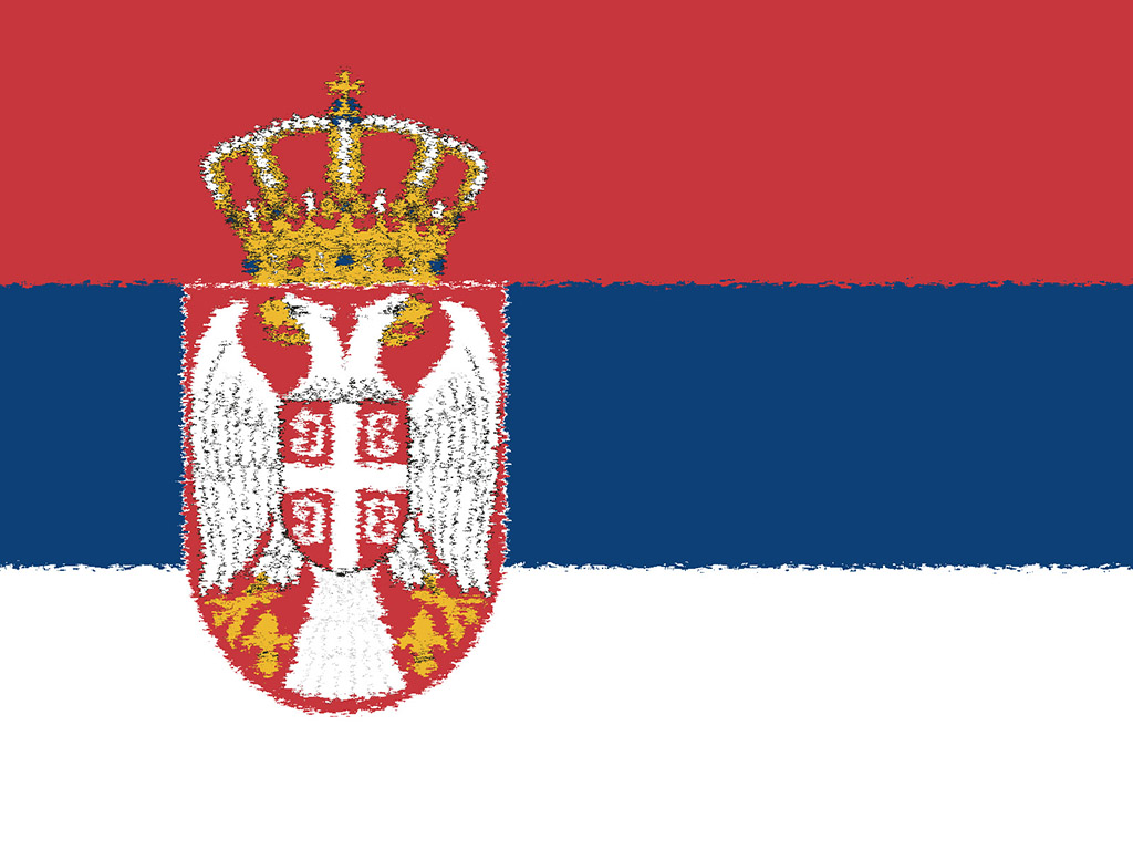 Serbien Flagge 003