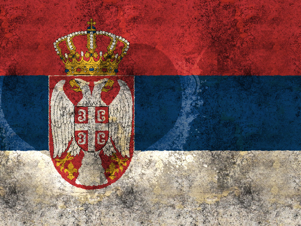 Serbien Flagge 004