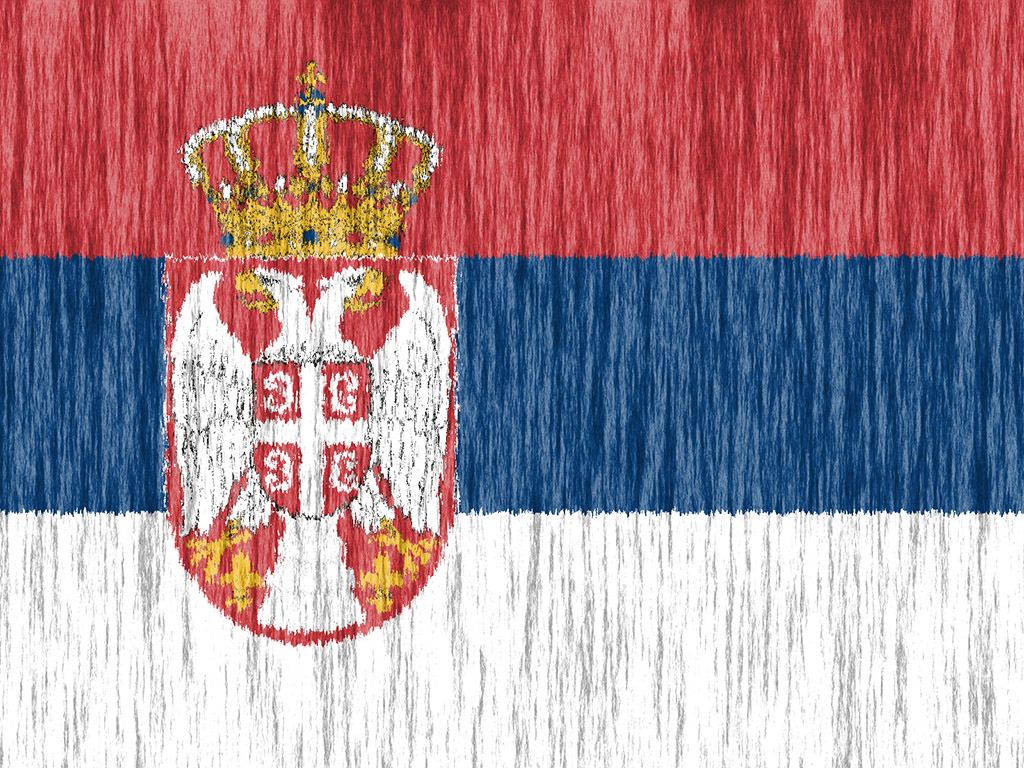 Serbien Flagge 008