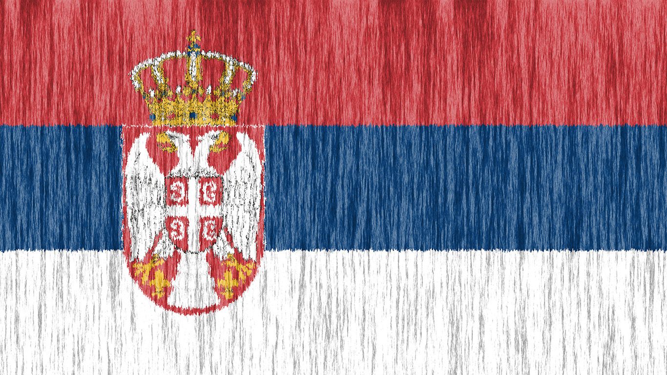 Flagge Serbiens - Hintergrundbilder