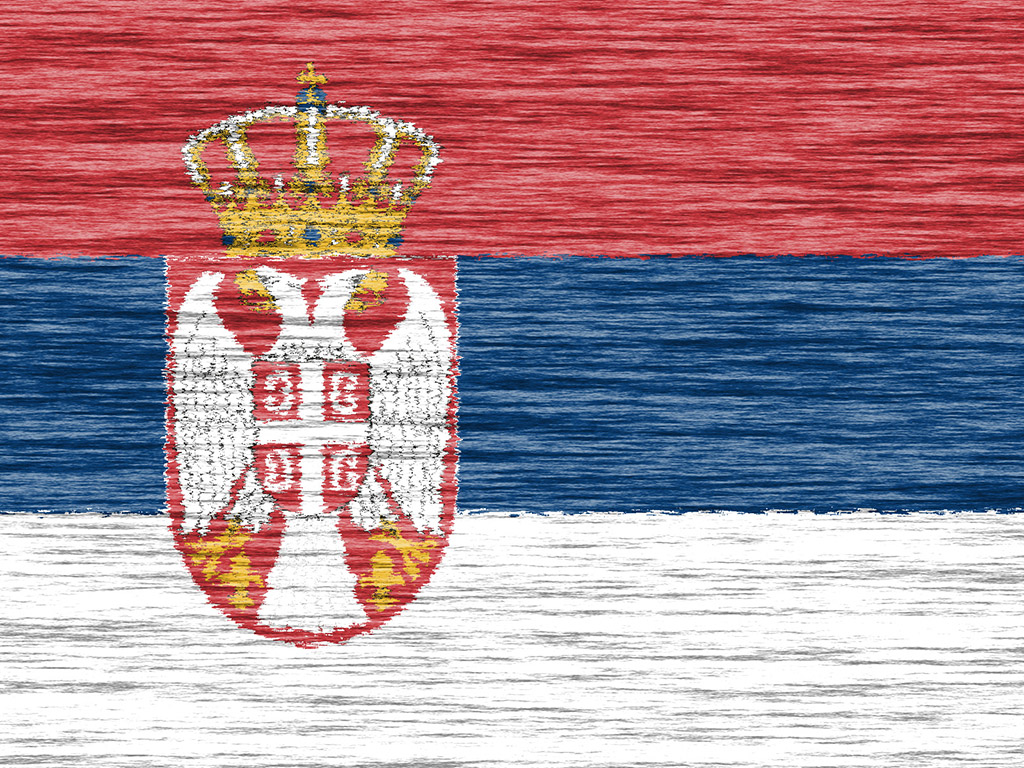 Serbien Flagge 009