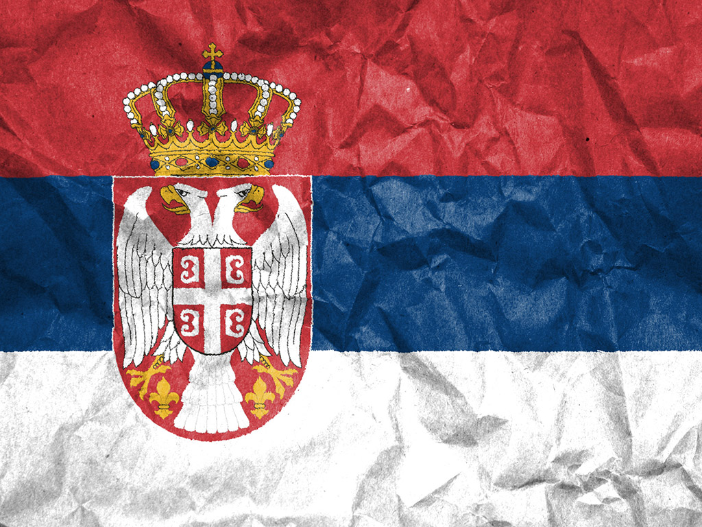 Serbien Flagge 019