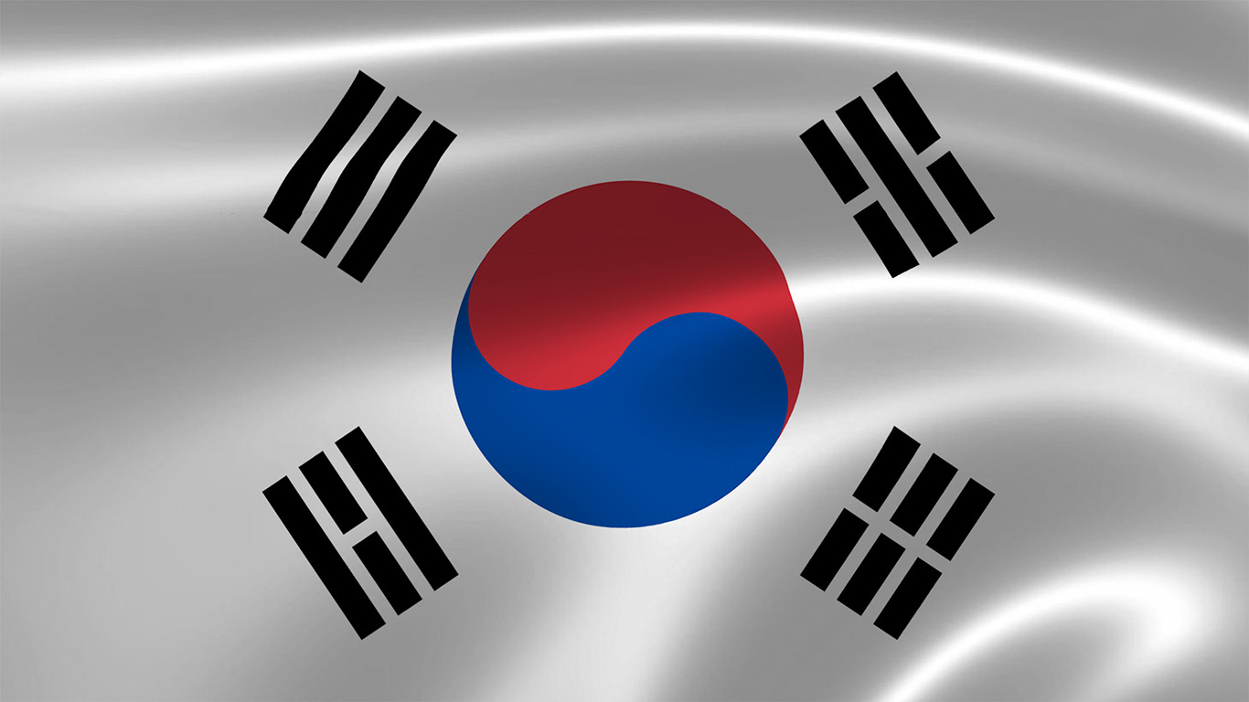  Republik Korea  S dkorea Flagge 016 Hintergrundbild